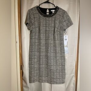 London Times Black and White Mini Dress